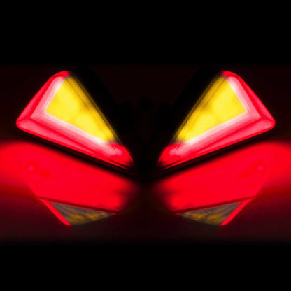 Amber Red Flush Mount LED Turn Signal Lights for Motorcycle