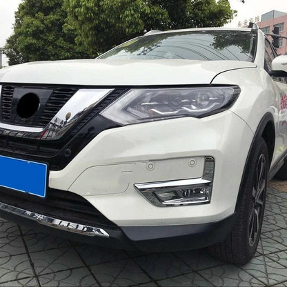 Chrome Front Fog Light Cover Trim for Nissan Rogue X-Trail (2017-2020)