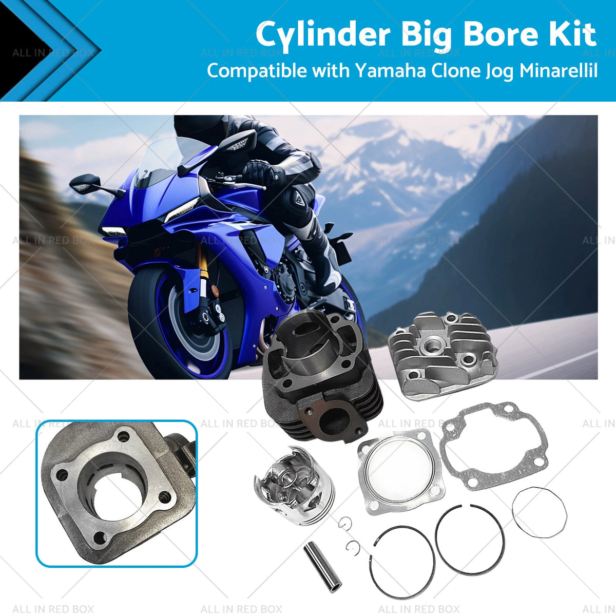 47mm Big Bore Cylinder Piston Kit for Yamaha Jog 50 70CC