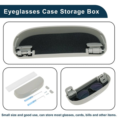 Sunglasses Case for Ford Puma MK2 2020-2025 Eyeglasses Holder Storage Box Gray