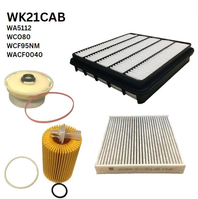 WESFIL FILTER SERVICE for TOYOTA LANDCRUISER VDJ200 4.5L 1VD 1VDFTV