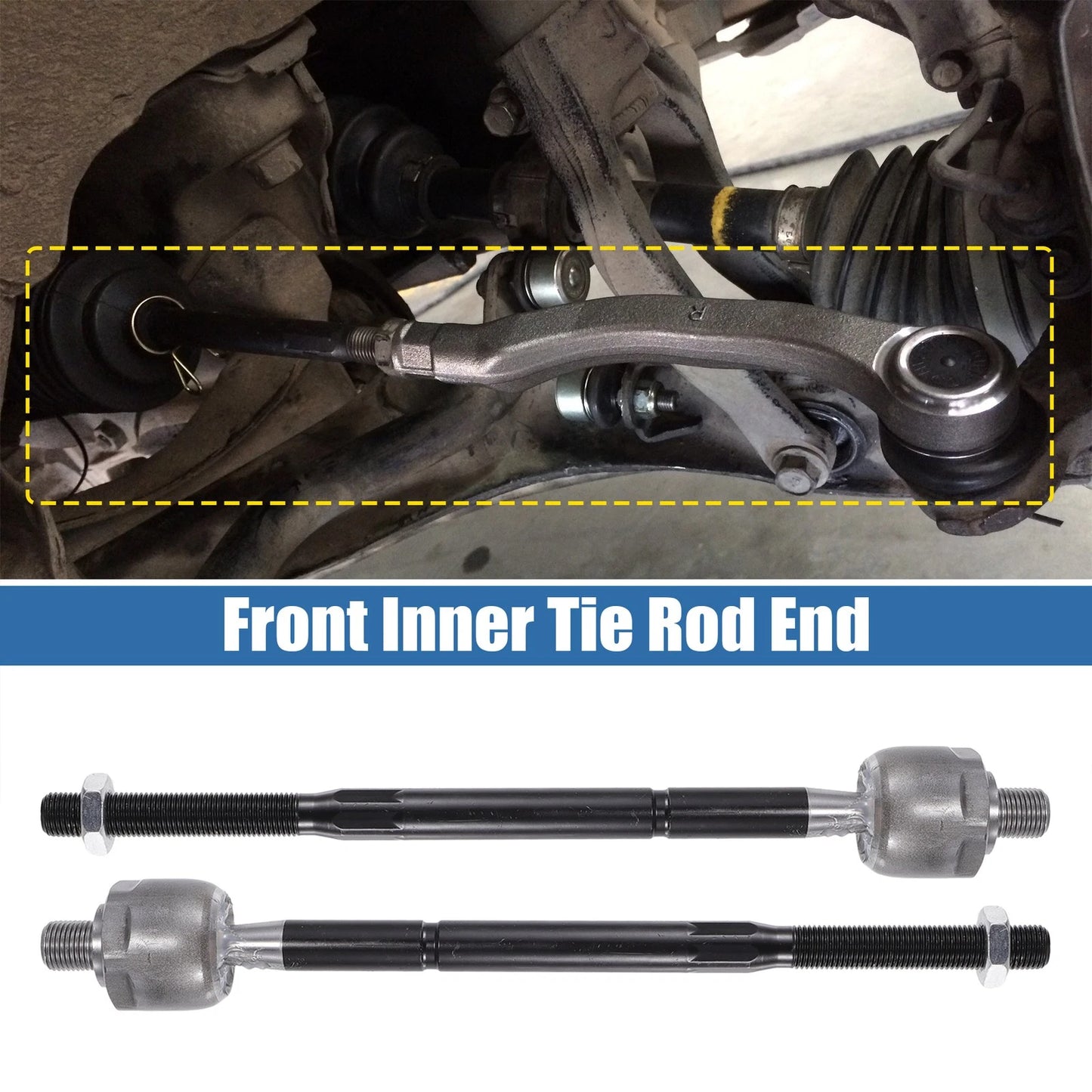 2 x Front Inner Tie Rod Ends for Ford Explorer & Lincoln MKT (2011-2019)
