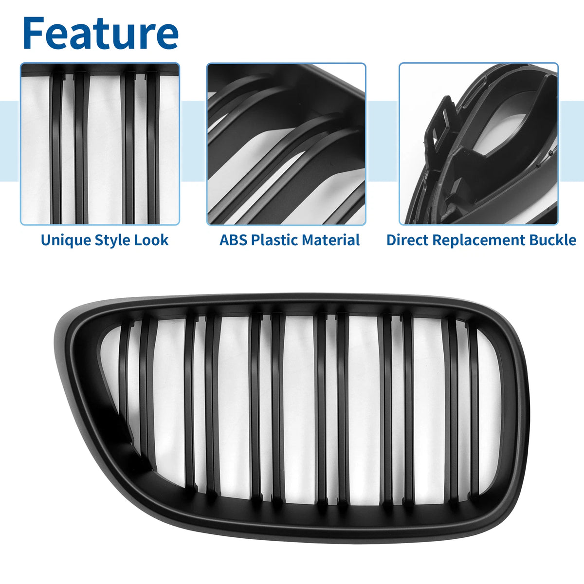 Front Upper Bumper Grille for BMW 2 Series F22 2014-2021 Matte Black Grills