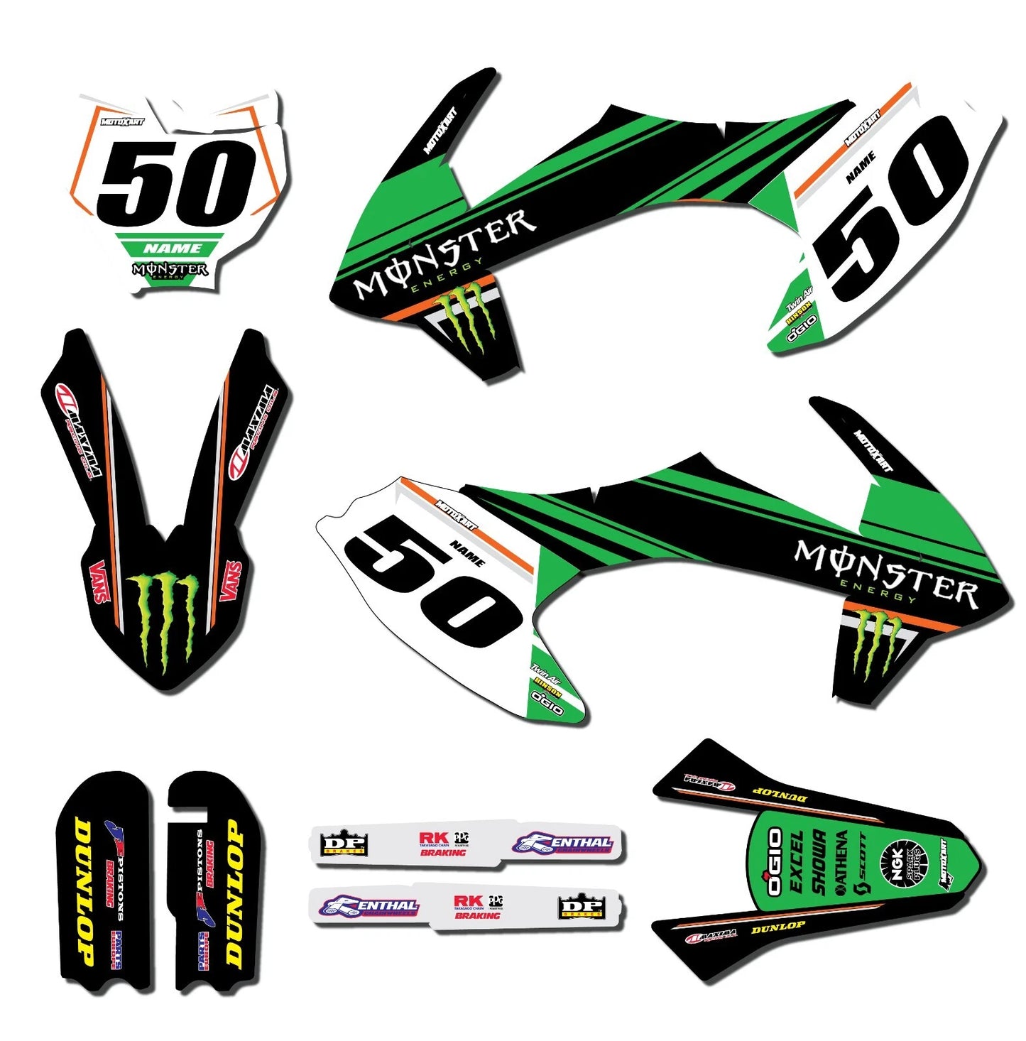 MX Graphics Full Kit for KTM 50 2016-2023 BURNOUT STYLE Stickers