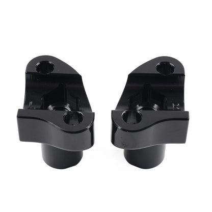2" Straight Handlebar Risers Black for Harley Dyna Sportster Softail
