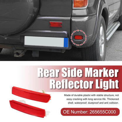 Rear Bumper Side Marker Reflectors  Red for Nissan