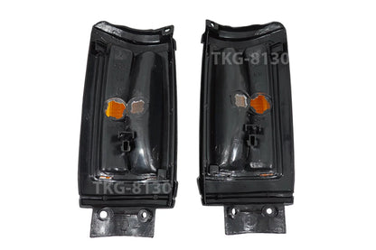 Corner Light Lamp 1 Pair Black Trim for Mitsubishi L200 Triton (1986-1996)