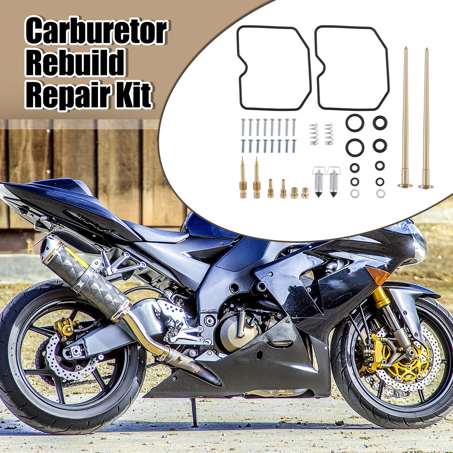 Carburetor Repair Rebuild for Kawasaki EX250 Ninja 250R (2008–2012)