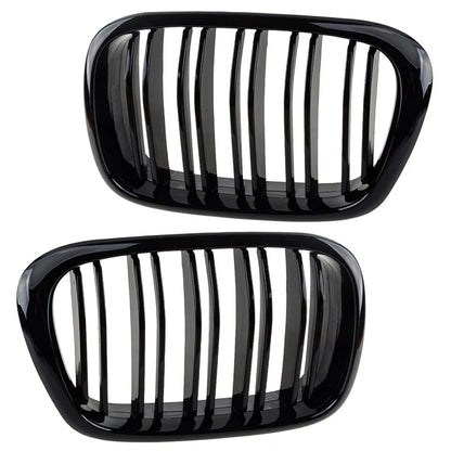 Gloss Black Front Bumper Kidney Grille for BMW 5 Series E39 (1996-2003)