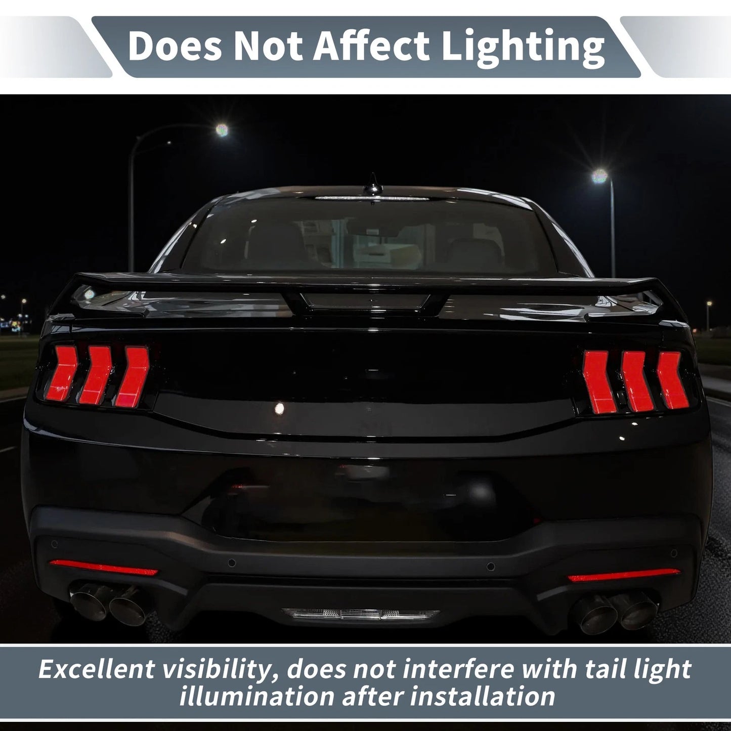 Tail Light Cover for Ford Mustang GT S650 Dark Horse Ecoboost (2024-2025)