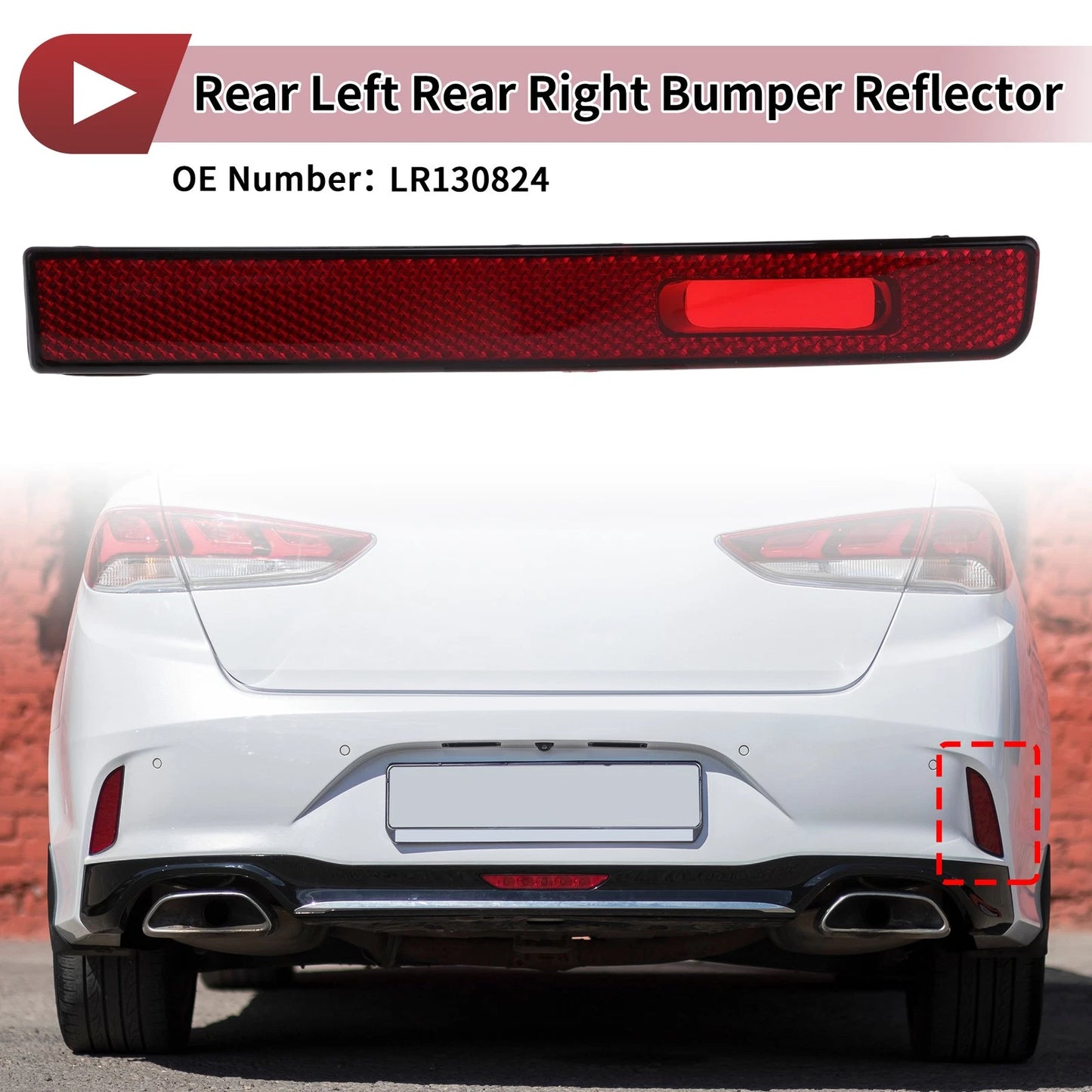 Rear Right Bumper Reflectors for Land Rover Defender 90 (2020-2023)