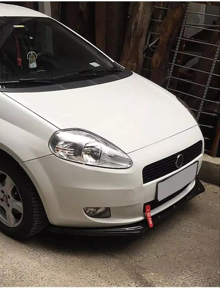 Front Bumper Lip Splitter Spoiler for Fiat Punto Evo (2009-2017) 3 Pcs