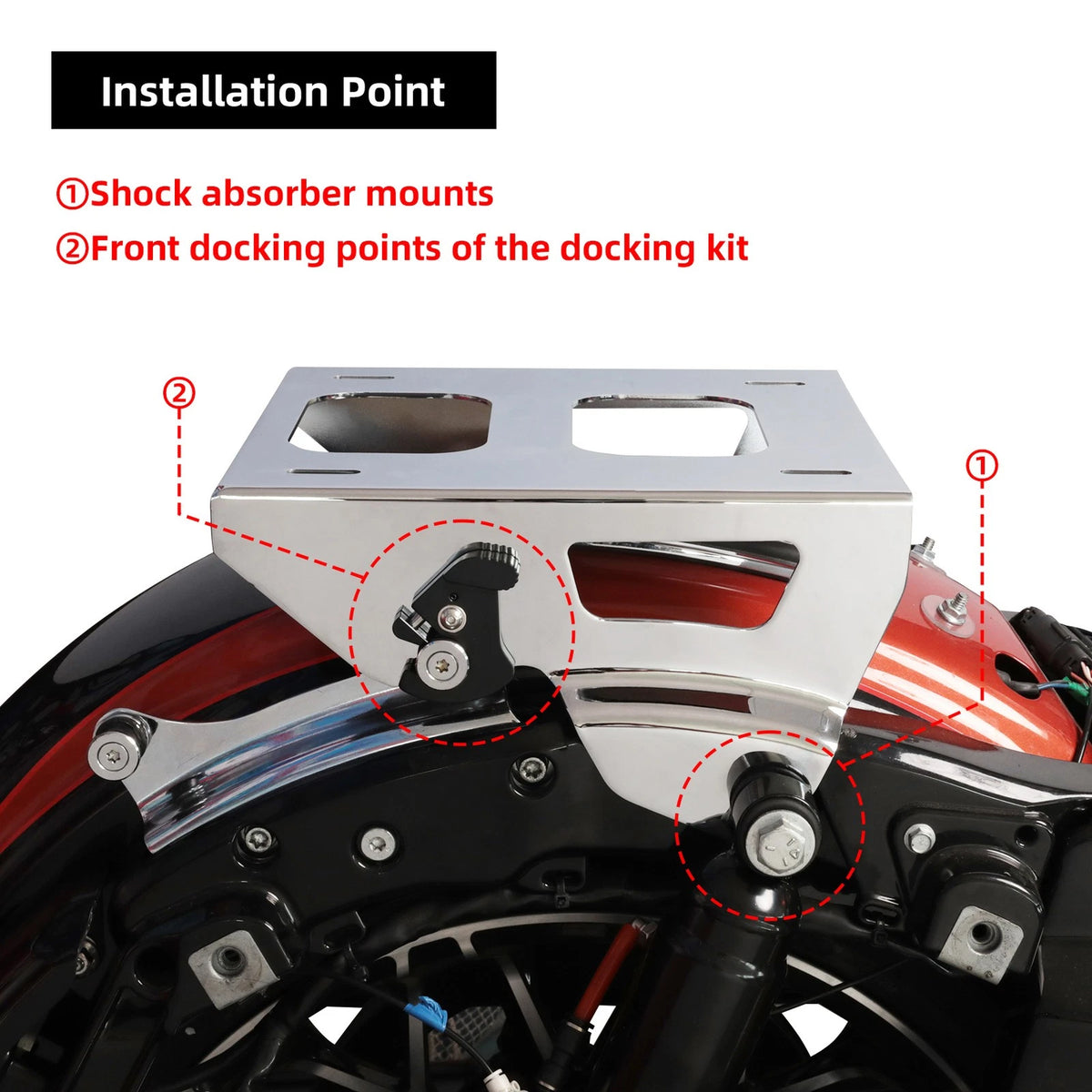 Detachable Solo Mount Rack for Harley Touring Street Glide (2014-2024)