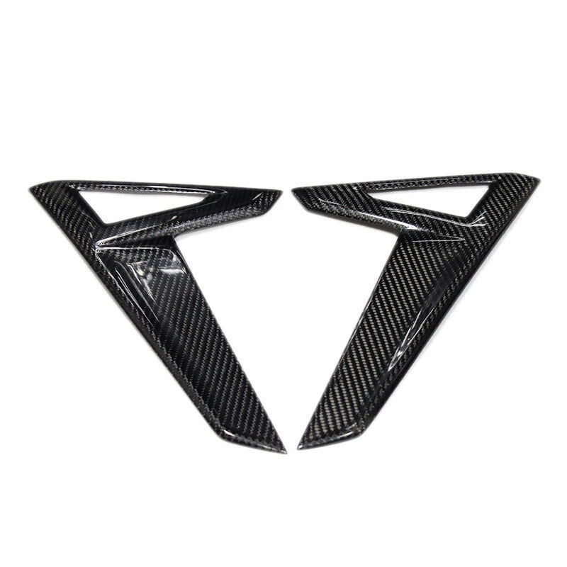 Real Carbon Side Fender Signal Marker Lamp Cover Trim For Tesla Model S 2017+