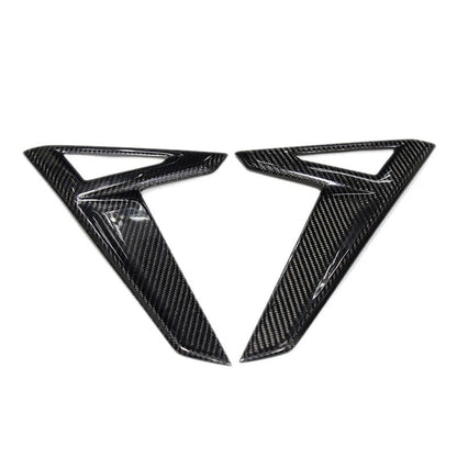 Real Carbon Side Fender Signal Marker Lamp Cover Trim For Tesla Model S 2017+