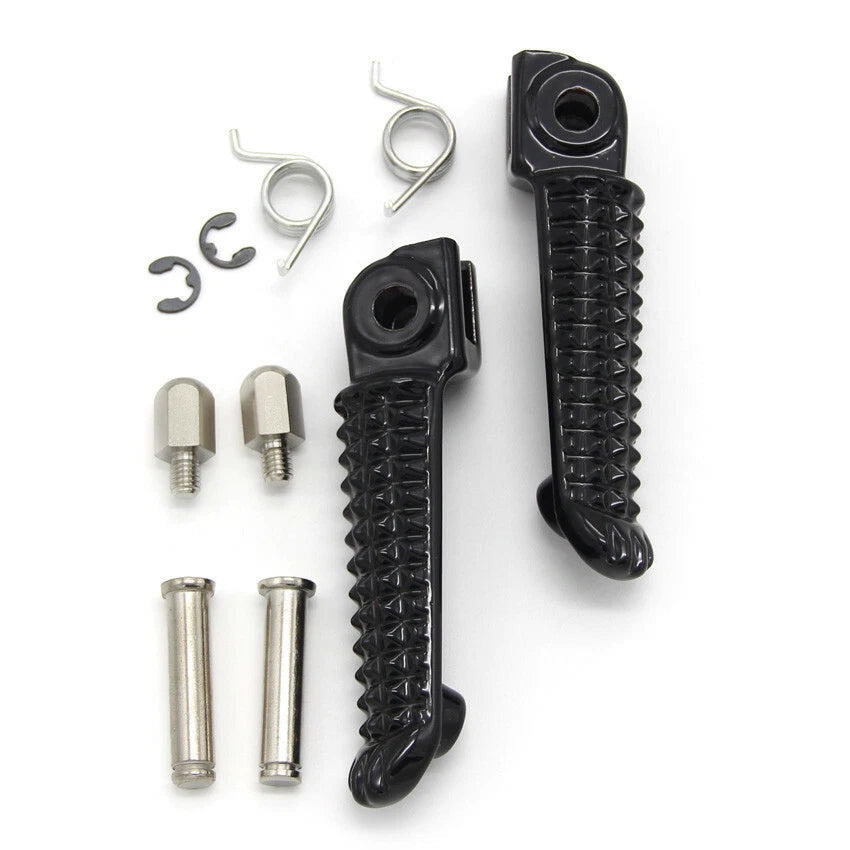 Black Front Footrest Pegs for Yamaha YZF R1 R1M R1S (2015-2023)