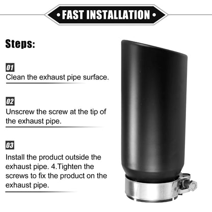 2.8" Inlet 8.5" Length Exhaust Tip Tailpipe for Toyota Tacoma (2005-2023)