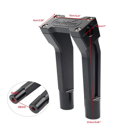 8" Pullback Handlebar Risers Clamp Black for Harley 1" Handlebar (2000-2023)