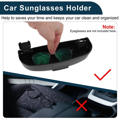 Sunglasses Case for Mitsubishi Lancer Eyeglasses Holder Storage Box Black