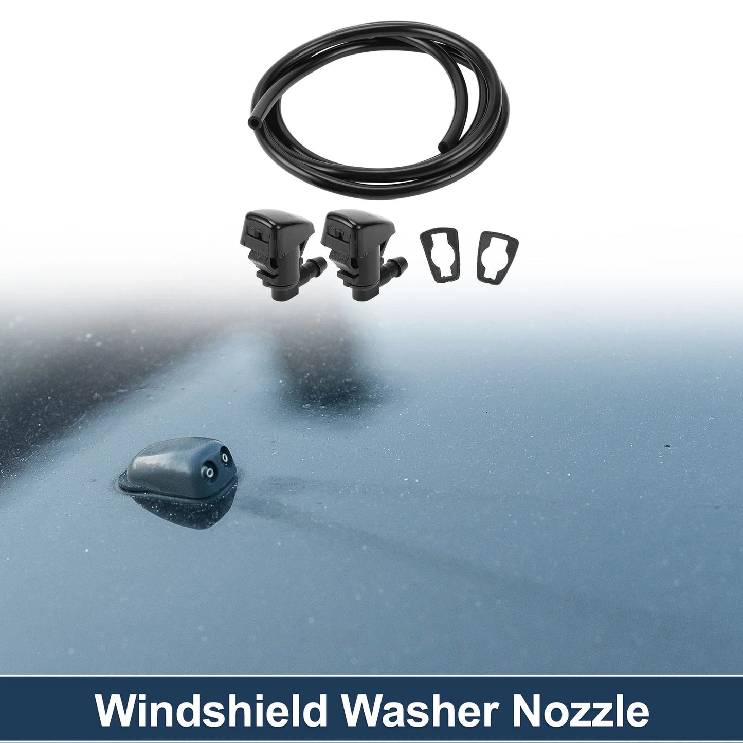 Windshield Washer Nozzle With Gasket, Fluid Hose for Jeep