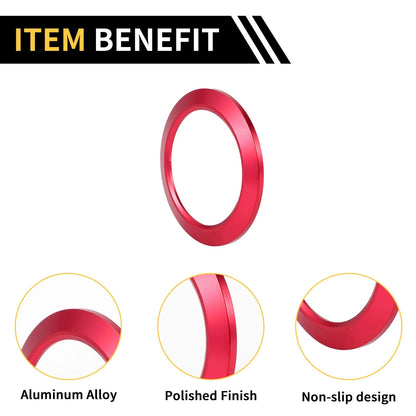 Engine Start Stop Button Cover Ring for Ford F-150 (2016-2021) Red