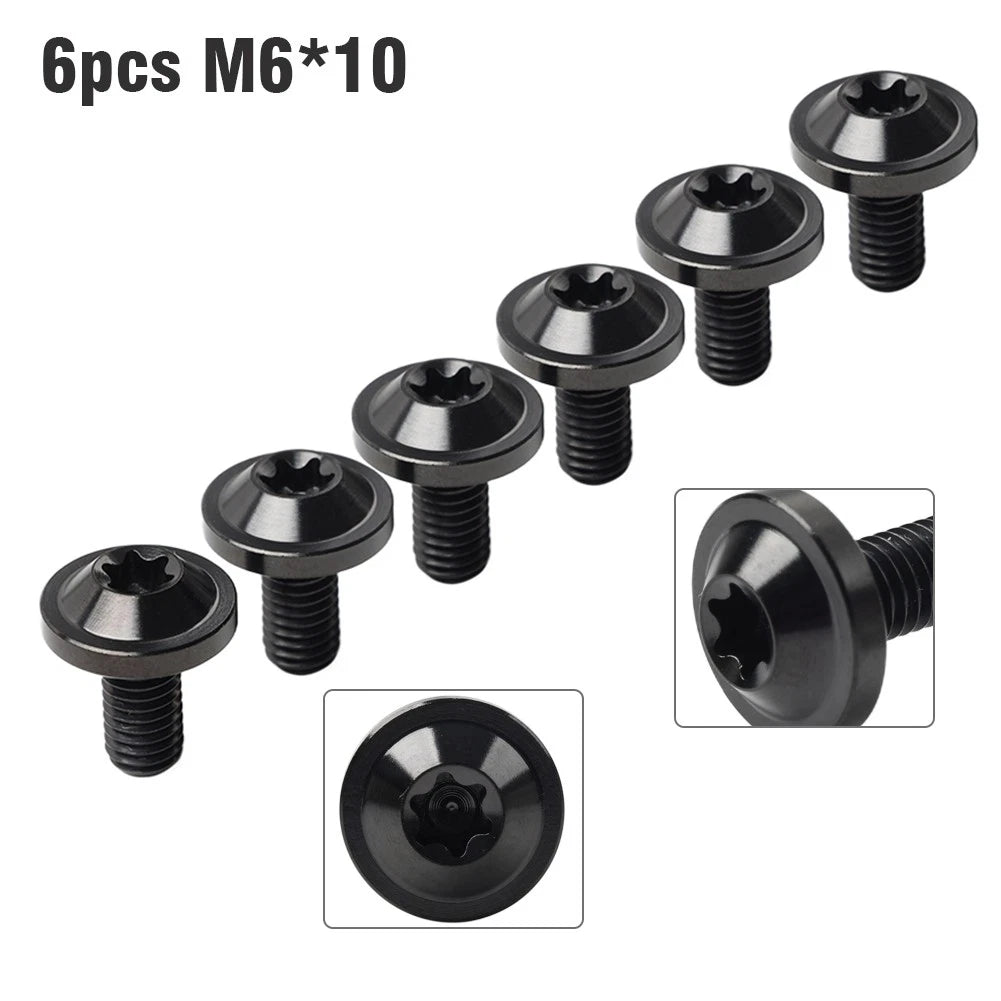 6 x M6x10mm Titanium Alloy Torx Head Bolts for Bike Motorcycle