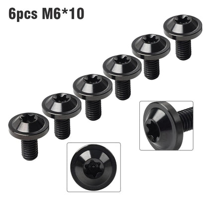 6 x M6x10mm Titanium Alloy Torx Head Bolts for Bike Motorcycle