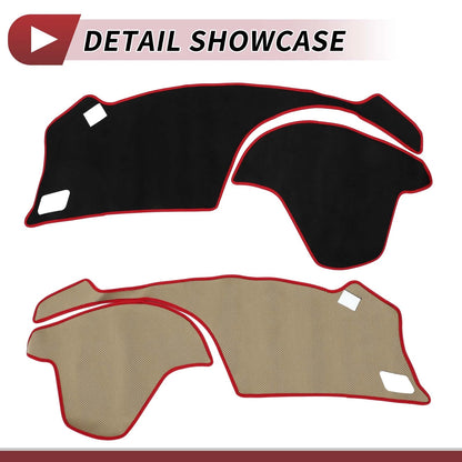 Dashboard Cover Mat for Honda S660 2015-2023 Sun Protector Black Red