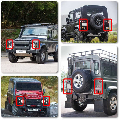 10 x LED Rear Tail Light Lamps for Land Rover Defender 90 110 (1990-2016)