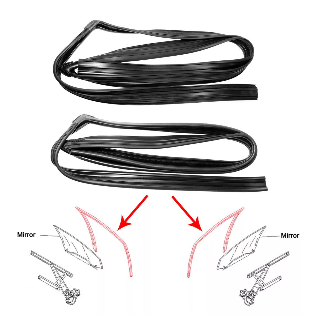 Front Door Glass Run Channel for Toyota Corolla AE110/111/112/CE110/EE110
