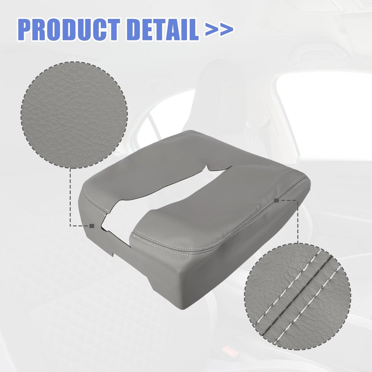 Center Console Lid Armrest Cover Protector for Chevrolet Tahoe Gray (2007 - 2014)
