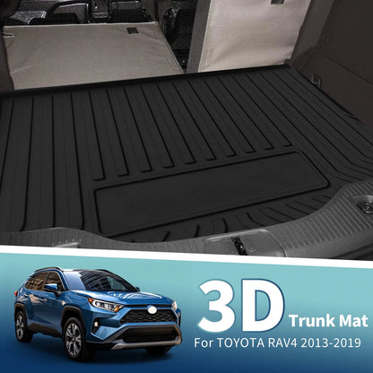 Flat Face Cargo Liner 1 Pc Rear Trunk Mat for Toyota RAV4 (2013–2019)