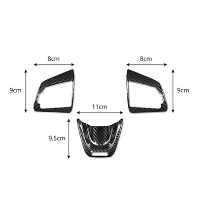 Carbon Fiber Steering Wheel Cover for Kia Stinger (2018-2023) 3 x pcs