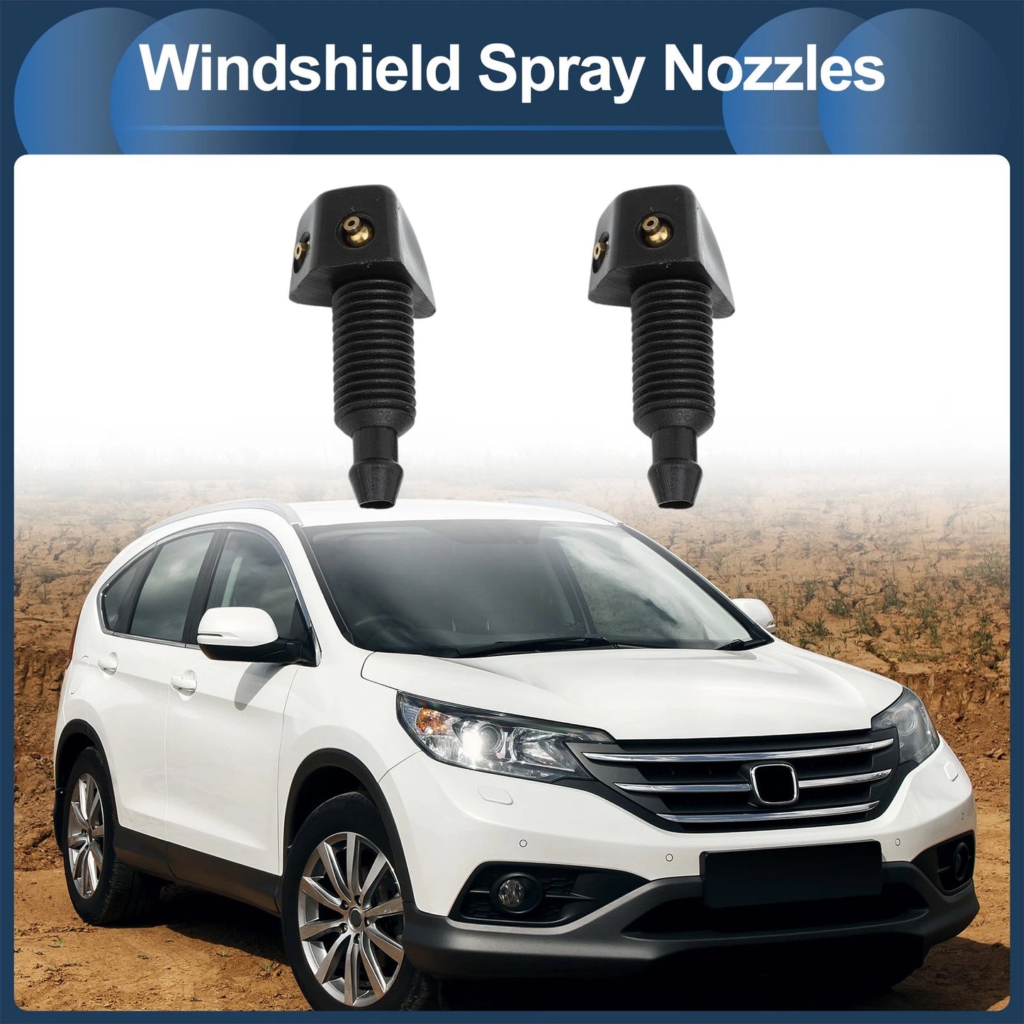Windshield Washer Nozzle with Hose Connector for Ford