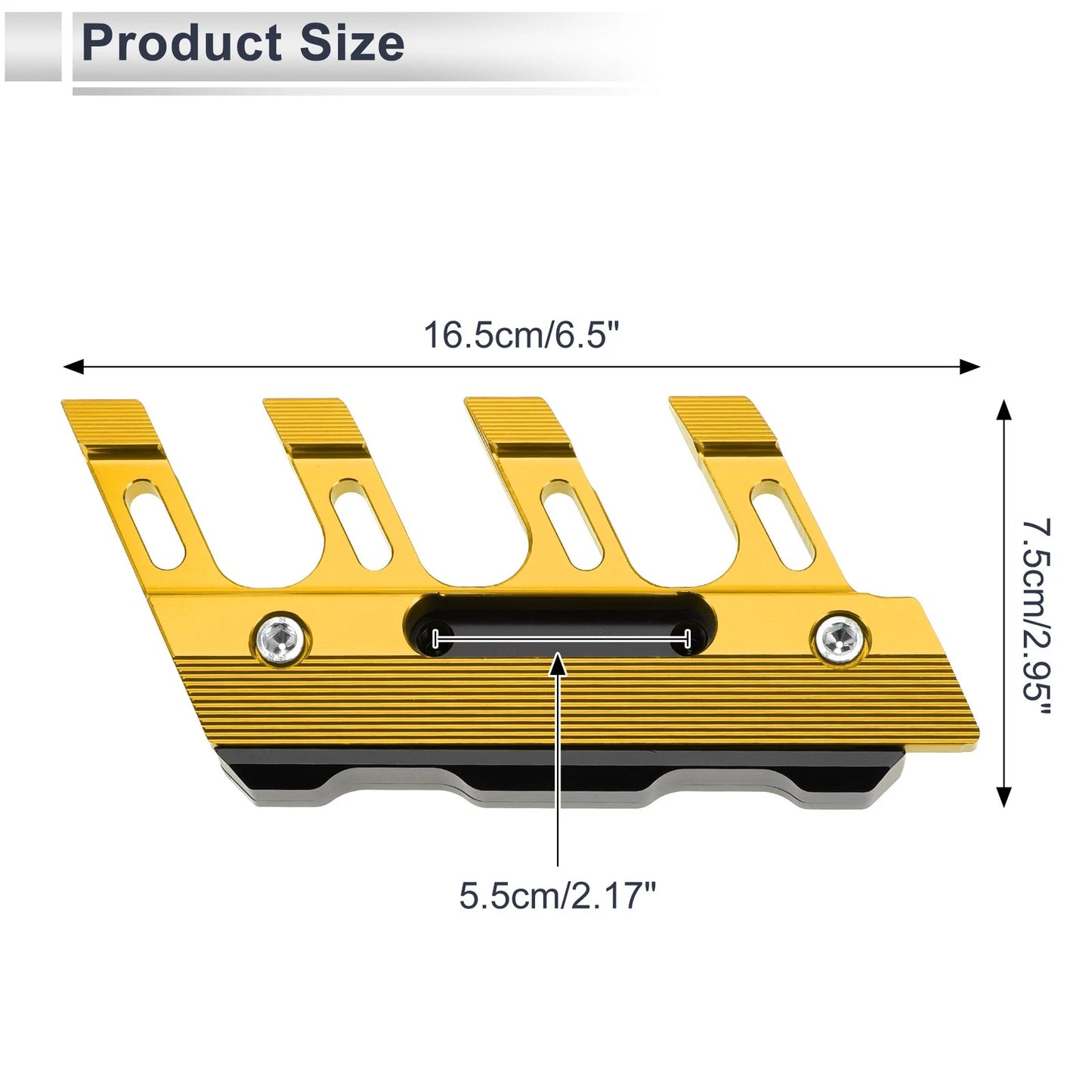 1 Set Side Guard Fender Mud Guards Gold Tone for Motorcycle