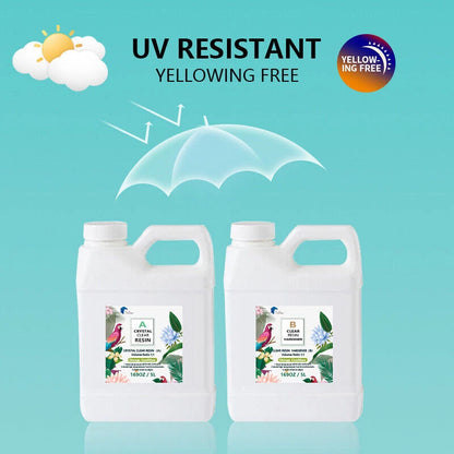 1L Epoxy Resin 1:1 AB Kit for Art DIY UV Crafts Glass & Water Coating