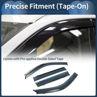 2 x Window Deflectors for Toyota Land Cruiser Prado J120 (2002–2009)