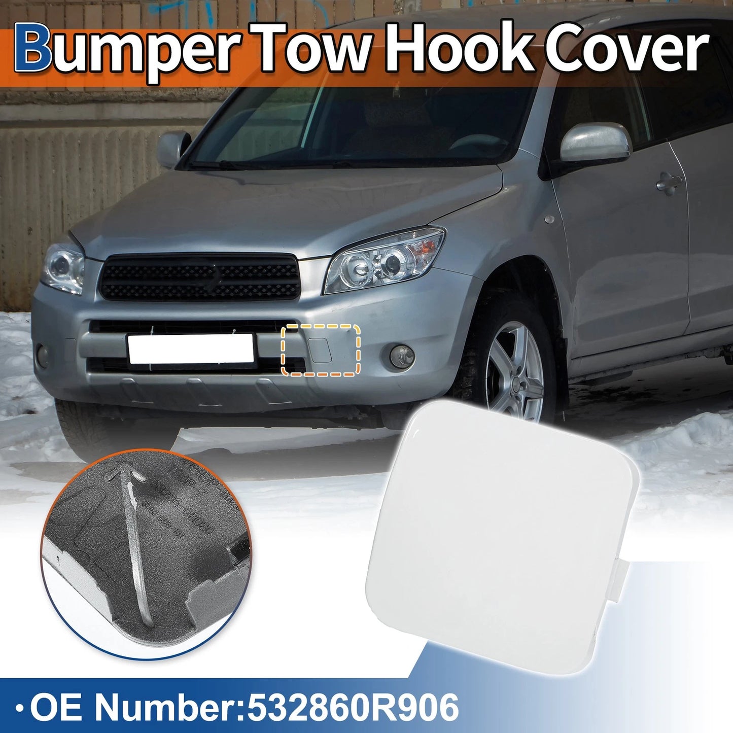Front Bumper Tow Hook Cover for Toyota Rav4 (2009–2011)
