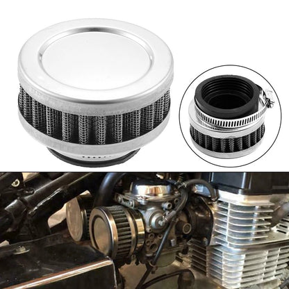 Air Filter Cleaner / 45MM Round Tapered Rubber Silver for Motorcycle