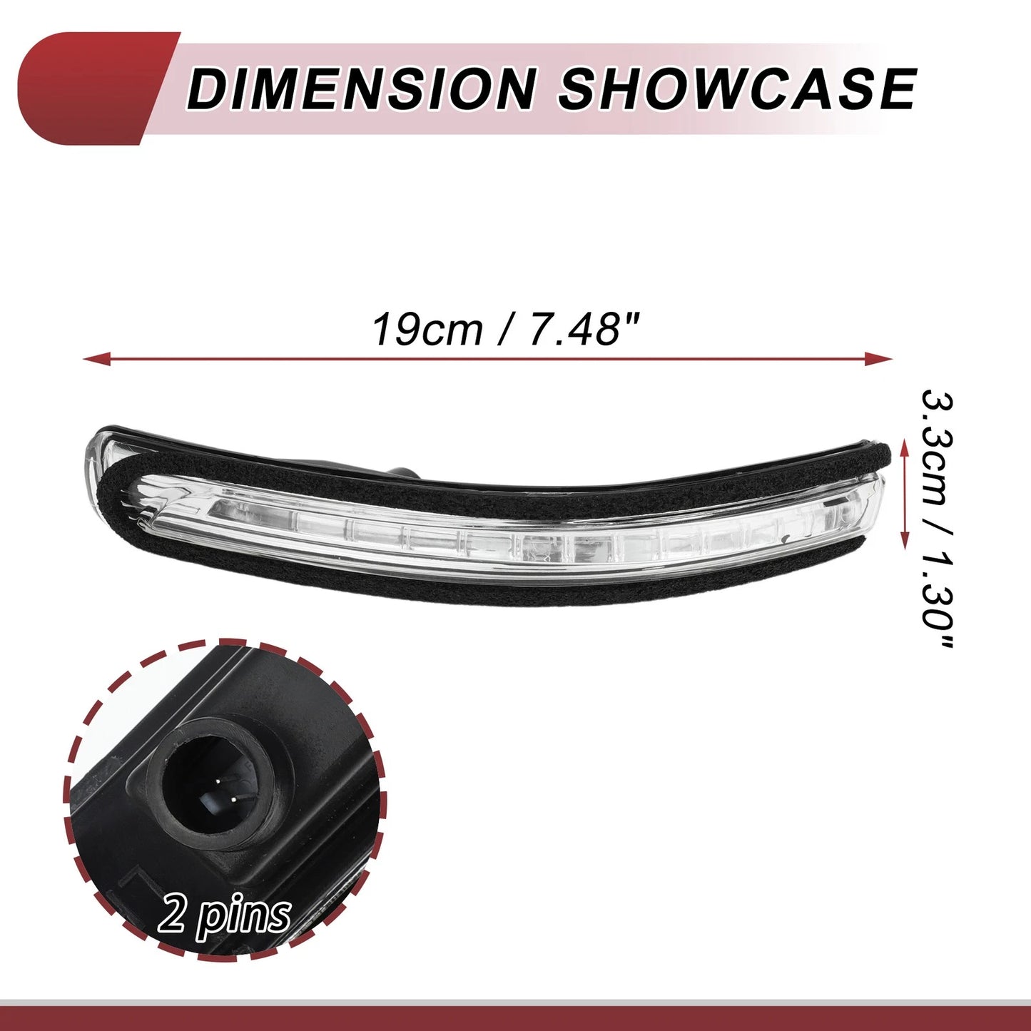 Left Mirror Turn Signal Light for KIA Rio 2012-2016 Black Clear