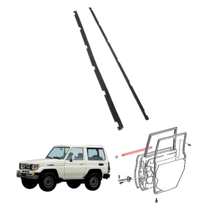 Rear Door Glass Weatherstrip for Toyota Land Cruiser FZJ76 GRJ79 VDJ76