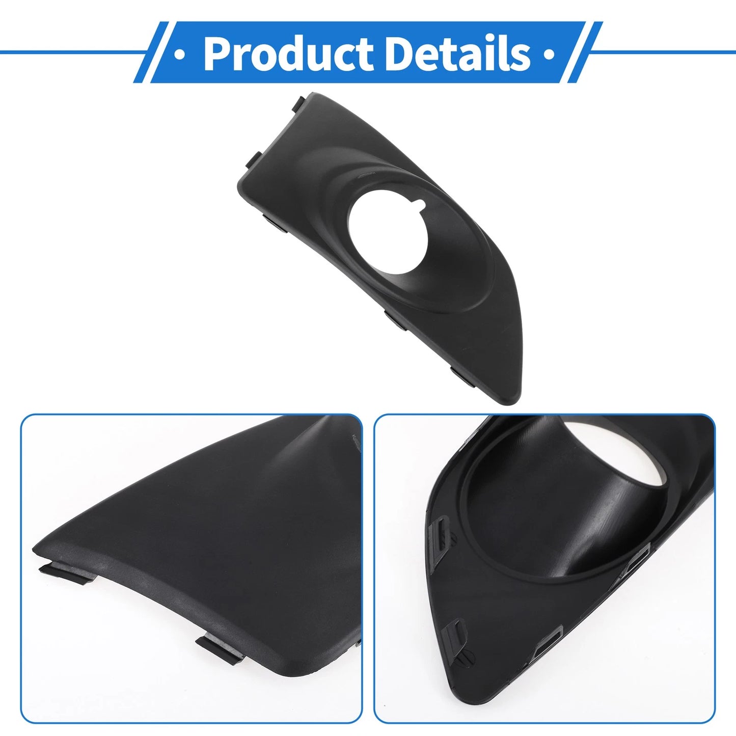 Front Right Fog Light Grill for Chevrolet Aveo (2011-2014) Black 1 x Piece