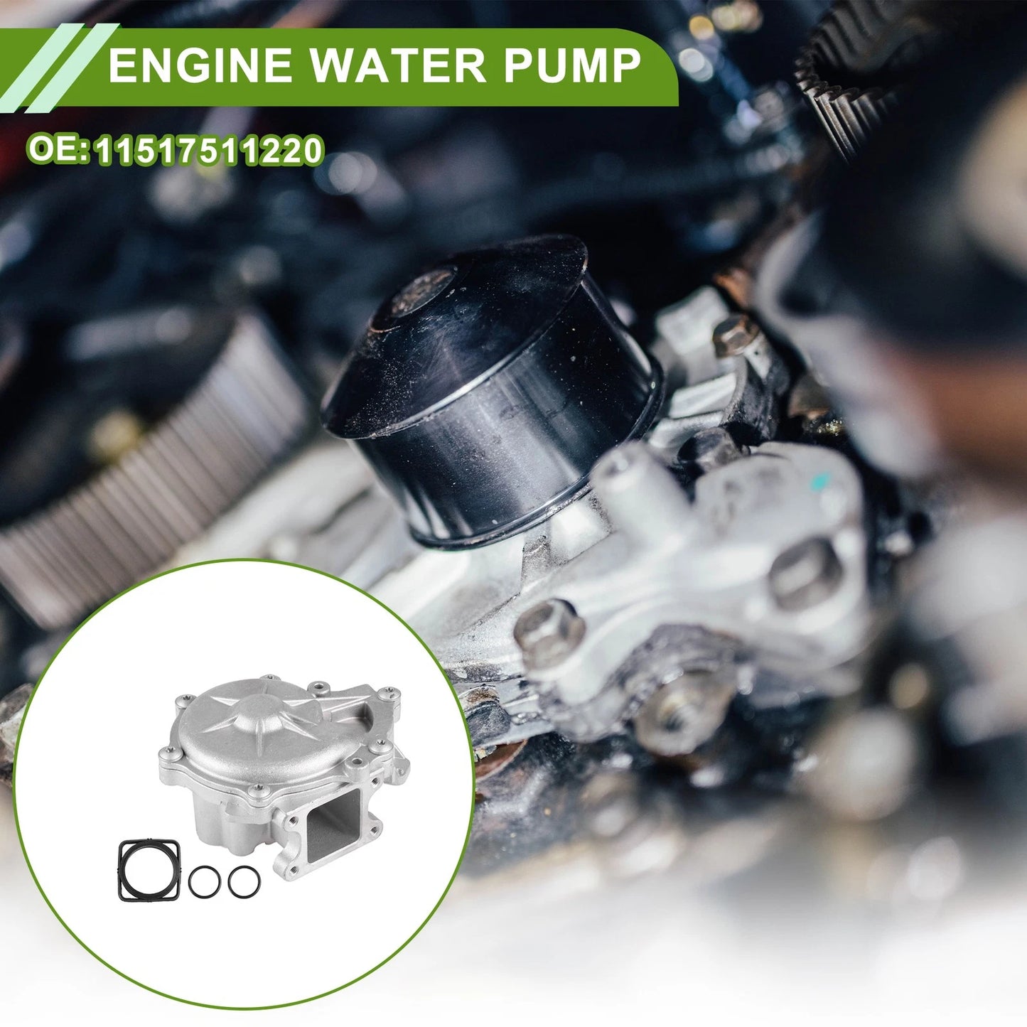 Water Pump for BMW 3 Series 2000-2013 Cooling System Replacement