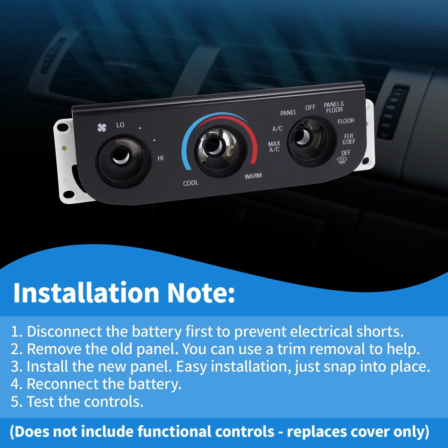 A/C Climate Heater Control Panel Plate for Ford F-150 (2004-2008)