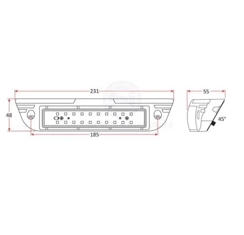 LED Flood Light Dual Colour White/Red with Anti-bug Light Mako Series