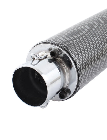 Exhaust Muffler Pipe 2" Inlet Dia Round Tip Tail 35cm Length for Motorcycle