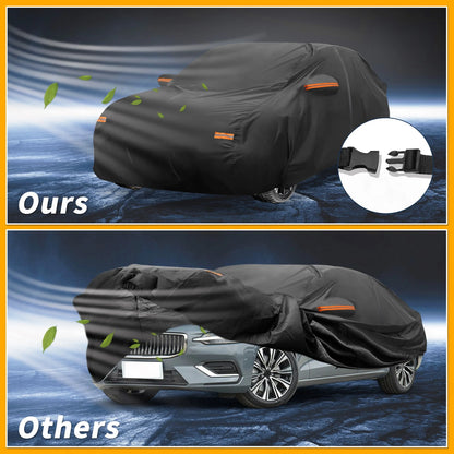 Waterproof Car Cover for Volvo S60 Sedan Black 190T-PU (2001-2010)