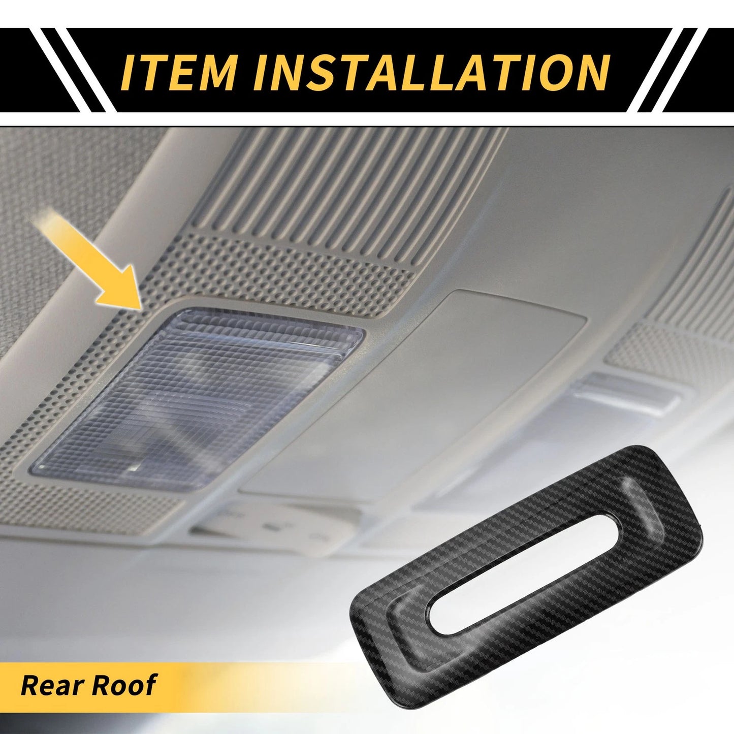 Carbon Fiber Rear Roof Reading Light Cover for Toyota Tundra (2022-2024)