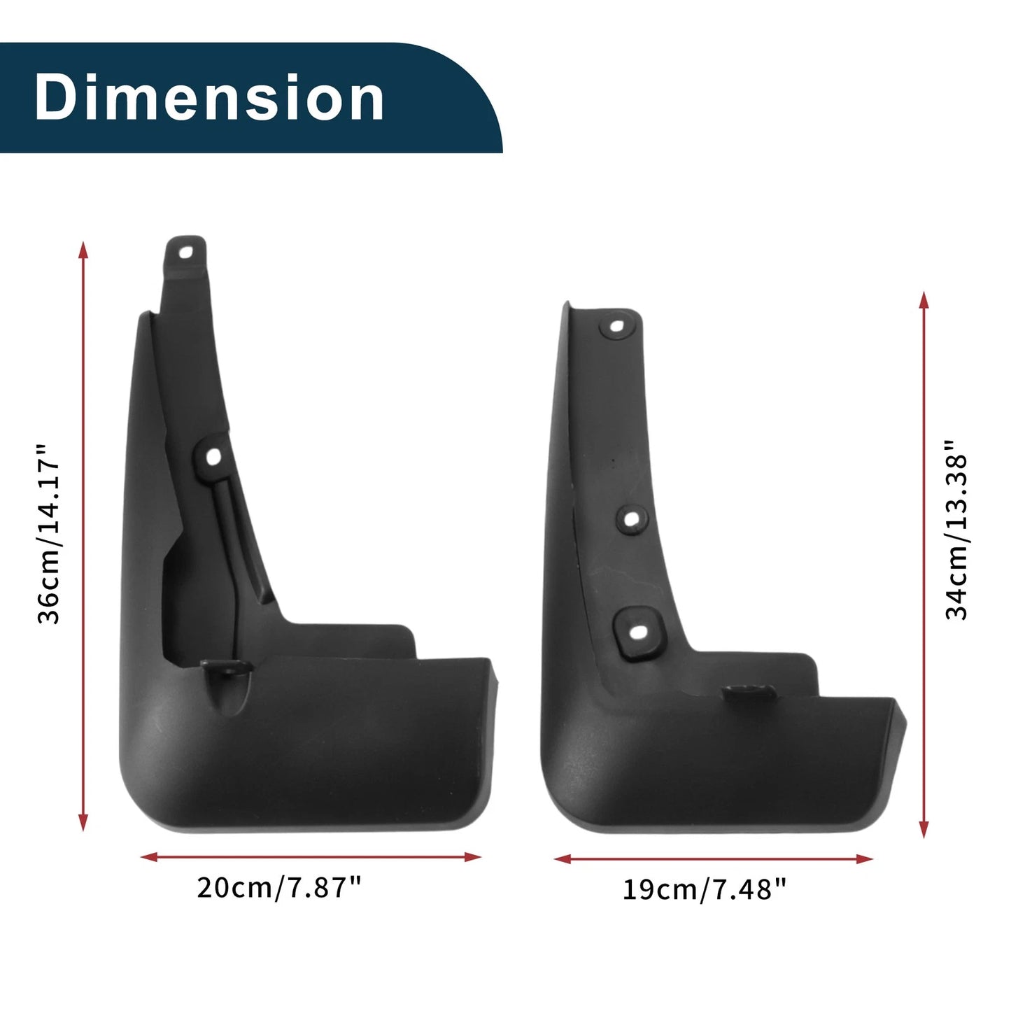 Mud Flaps Splash Guards 2 x Set for Toyota Crown Kluger (2021-2023)