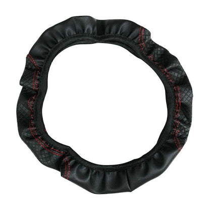 PU Leather Steering Wheel Cover 15"/37-38CM for Car Accessories